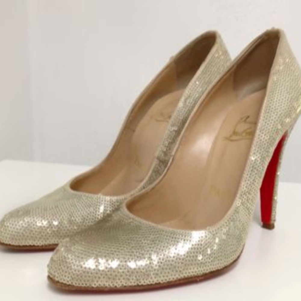 Vintage Louboutin Sequined Pump